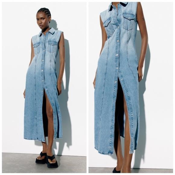 Zara Trf denim dress - Picture 4 of 10